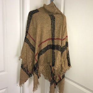 Striped poncho
